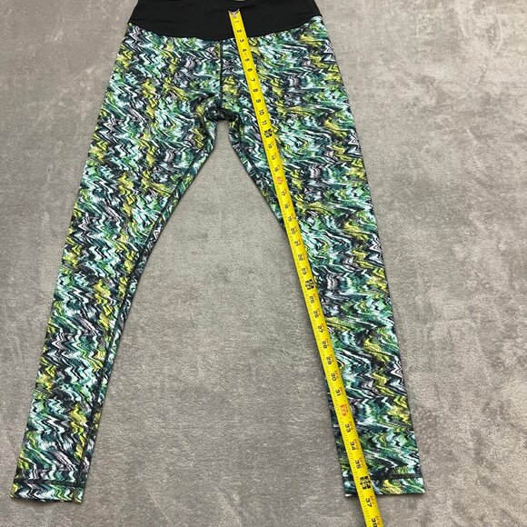 ZUMBA Wear Lovely Leggings Green Multi Splatter Design Size Large - Picture 2 of 11